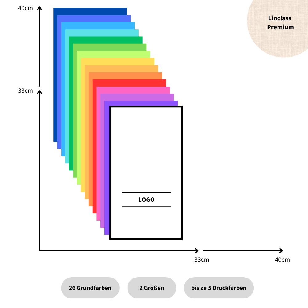Serviette Linclass Premium 1/8 Falz, weiß